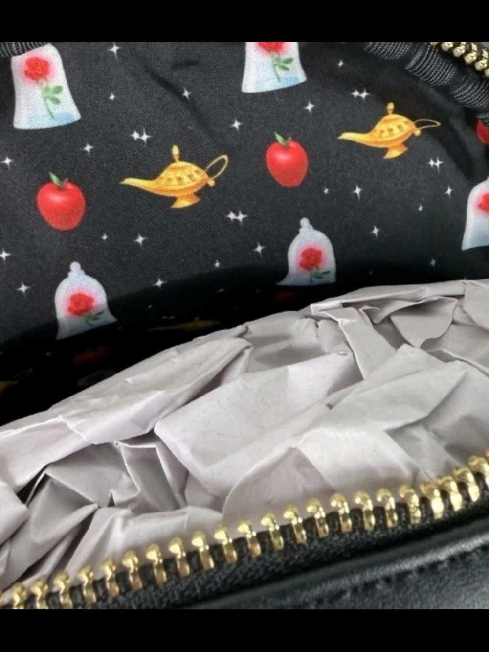 Loungefly Disney Princess & Villain Scene Triple Pocket Mini Backpack New NWT